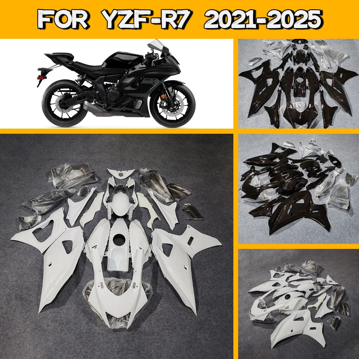

High-Quality Fairings for 2021-2025 Yamaha YZF R7 Injection Fairing Panel Set 21-25 YZFR7 Unique Design Body Parts