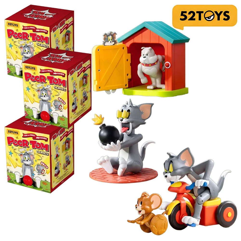 

Original 52TOYS Tom and Jerry Poor Tom Series Blind Box Anime Model Mystery Box Room Decoration Trendy Toy Birthday Kids Gifts