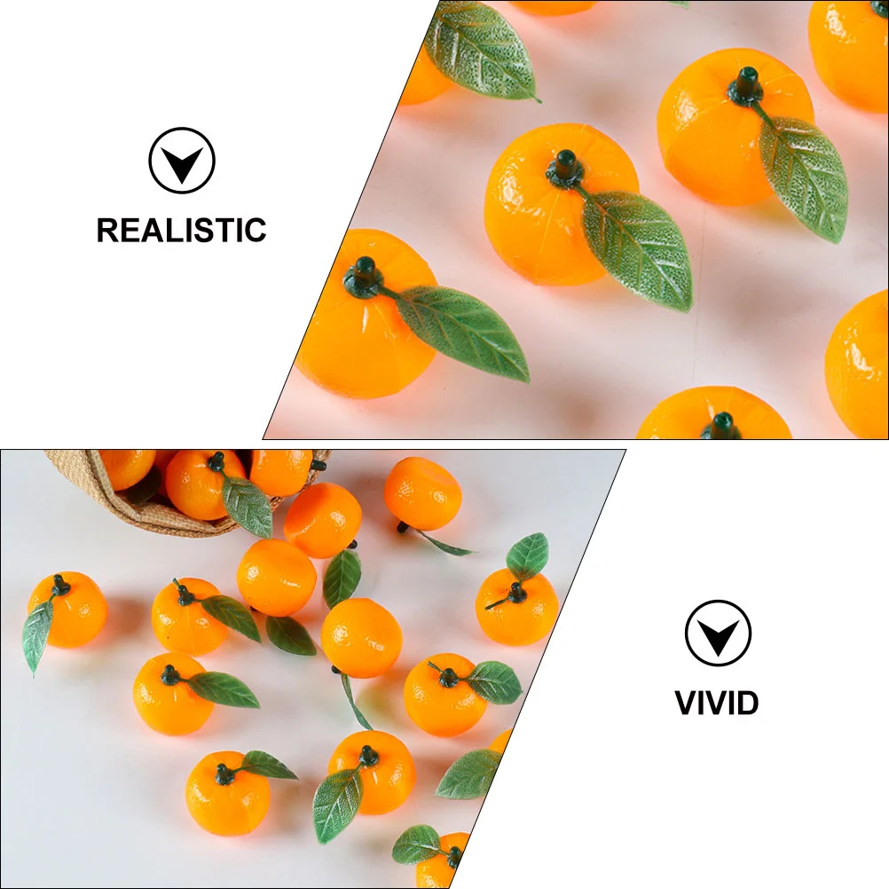 20pcs Fake Small Oranges Photography Props Artificial Oranges Lifelike Fruit Decorations Artificial Fruits