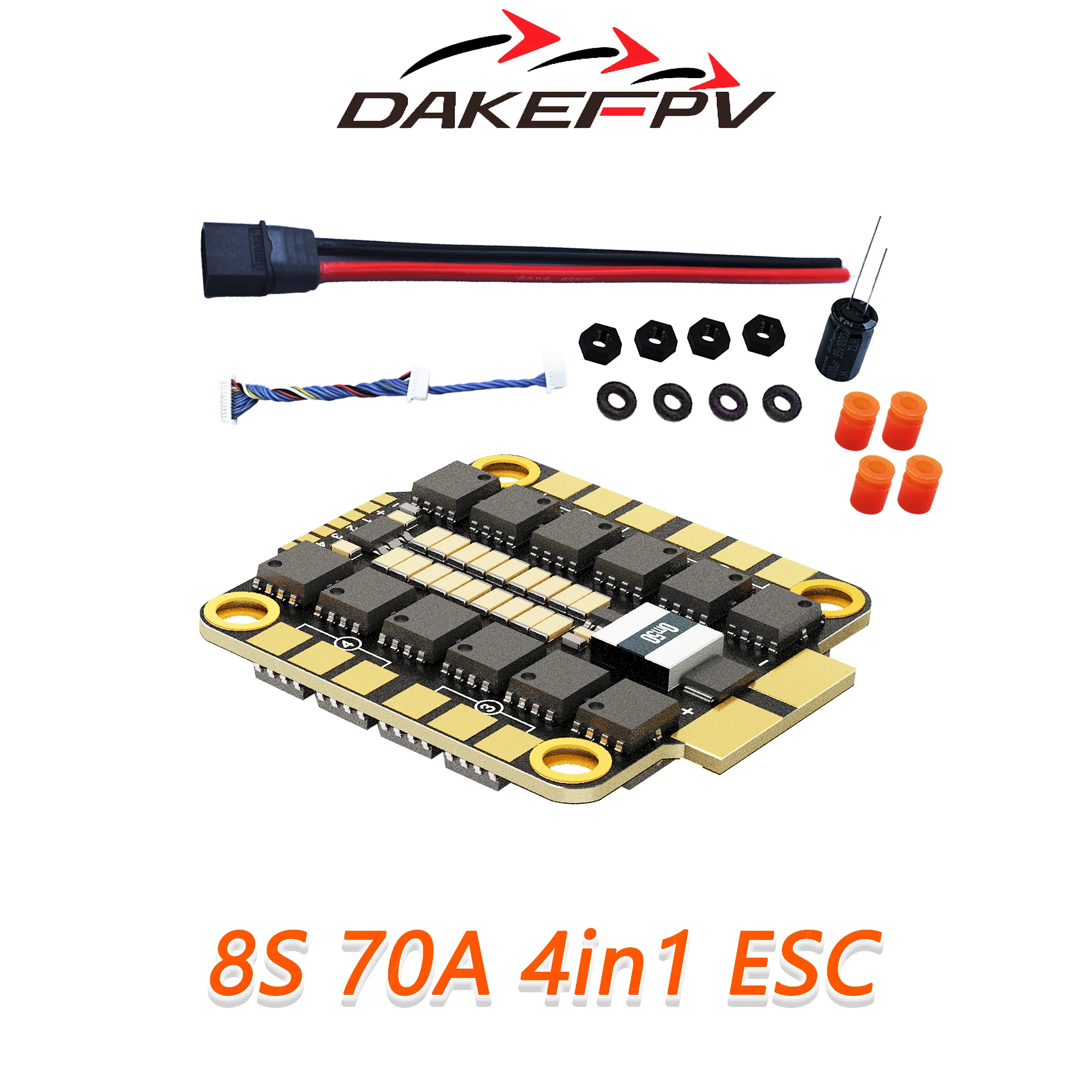 DAKEFPV F405 V3 Flight Control FC 3-8S 60A 70A ESC F405 STACK 30,5x30,5mm ICM42688 Gyro voor afstandsbediening FPV Racing Drone