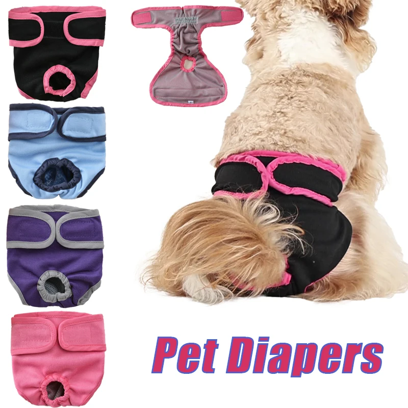

Reusable Female Dog Diapers Washable Adjustable High Absorption Puppy Diapers Physiological Pants Pet Menstrual Underpants
