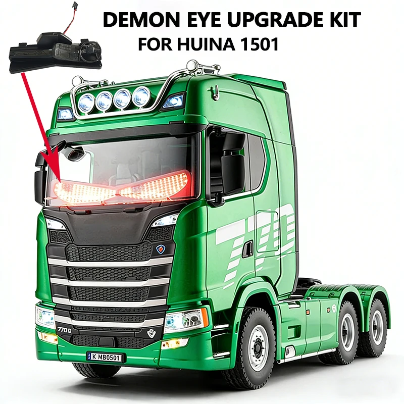 Luz Ojo de Demonio para Camión de Control Remoto HUINA 1501, Accesorio para Camión Tractor de Control Remoto 770S, Piezas de Mejora para Modelo de Juguete