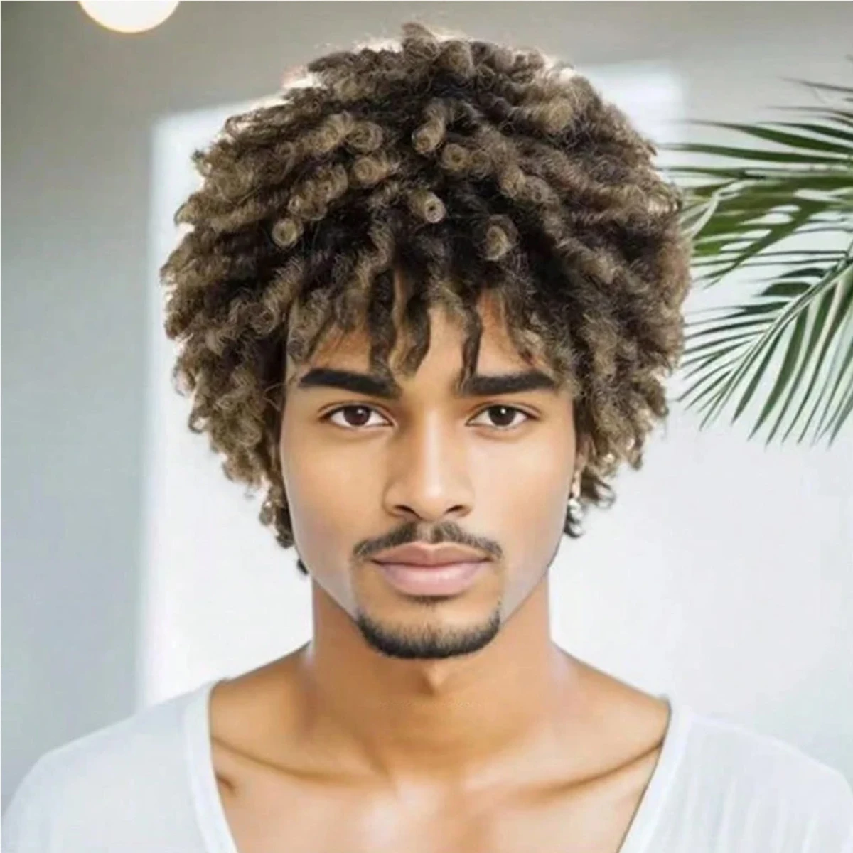 

Короткий синтетический парик с дредами для женщин и мужчин, афро-парик с искусственными локонами, термостойкий, короткий плетеный парик для женщин