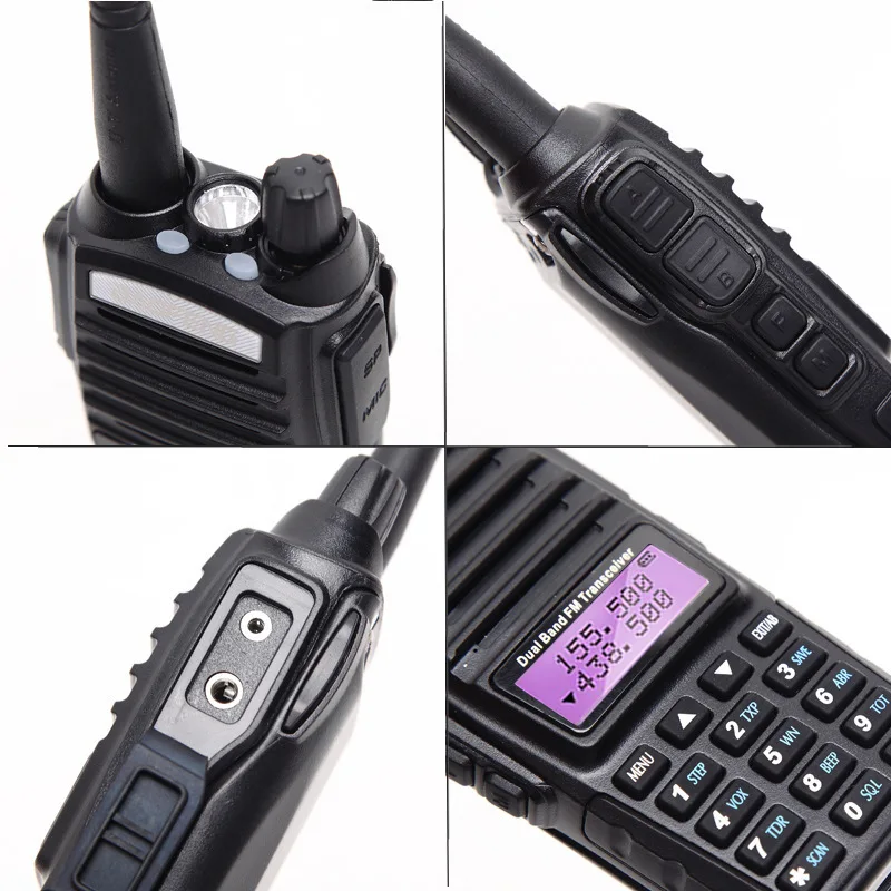 Baofeng UV 82 Dual Band  Walkie Talkie  Real 5W Ham Radio Comunicador Dual PTT Long Range 2 Way Portable FM Amateur Radio Statio