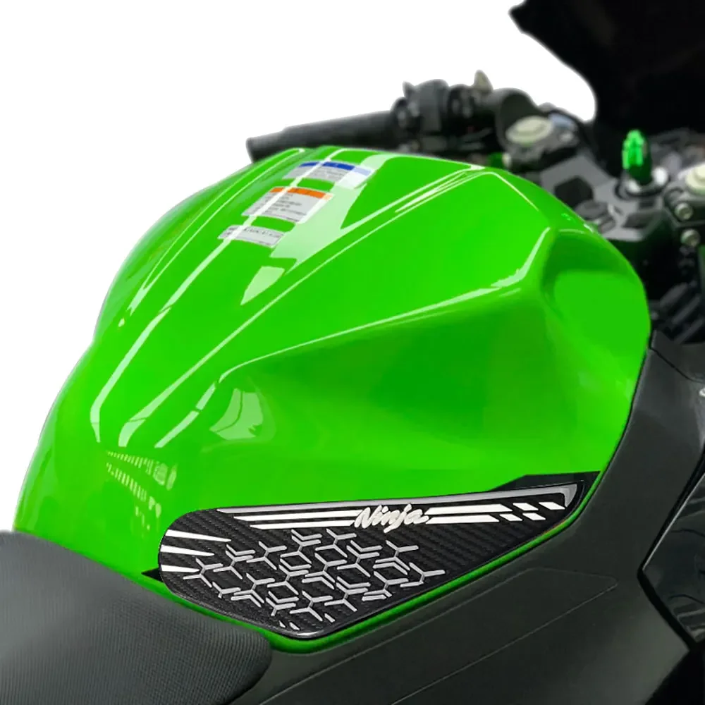 3D Rubber Fuel Tank Pad Anti-slip Protector Motorcycle Sticker Decal Gas Knee Grip for Kawasaki Ninja 250 Ninja400 Z400 z 400