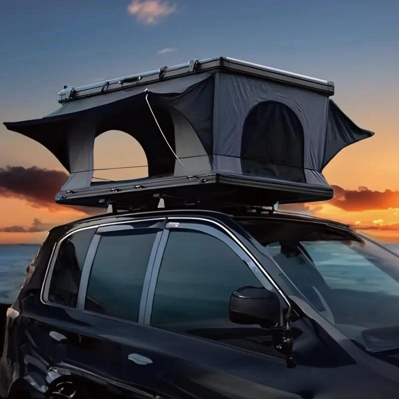 Hard Shell Inflatable Rooftop Tent Large Mesh Window All Season Waterproof Camping Overland