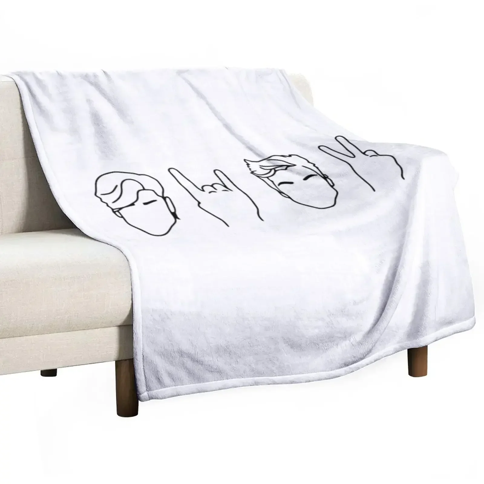 New Dolan Twins White Logo Throw Blanket Bed linens Sleeping Bag Luxury Designer Giant Sofa Blankets