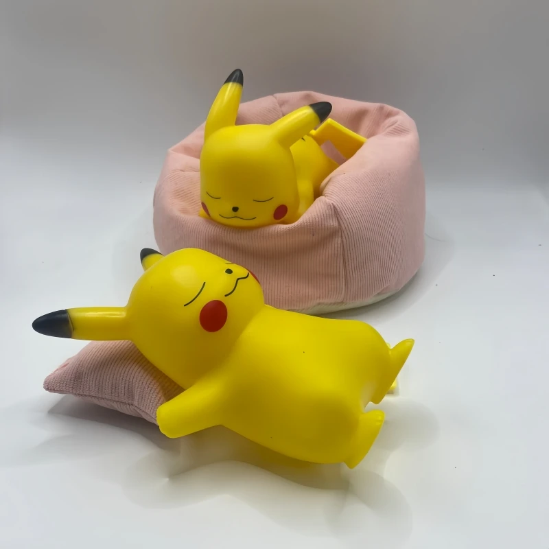Pokemon Pikachu Night Light Model Cartoon Character Sleeping Sofa Bed Anime Peripheral Decoration Ornaments Children's Toy Gifts