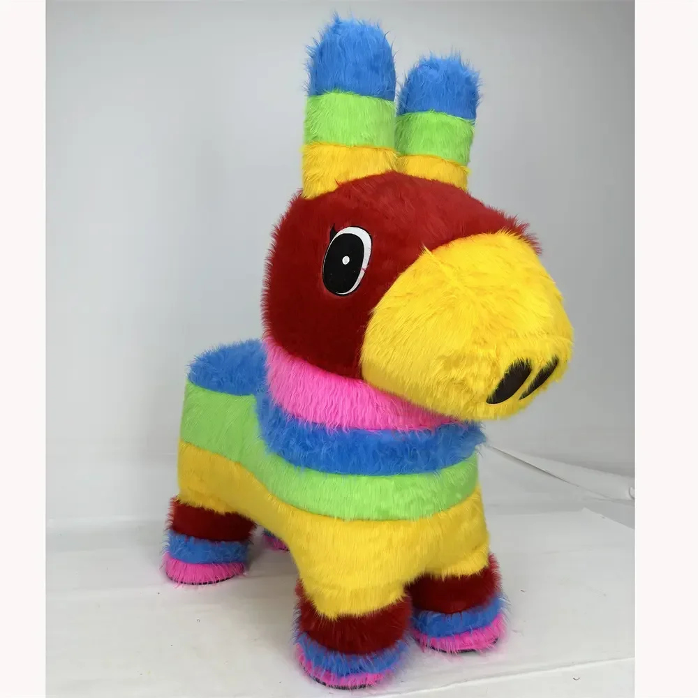 

Красивый надувной костюм талисмана радужной лошади для взрослых, надувная одежда, нарядное праздничное платье на Хэллоуин и Рождество