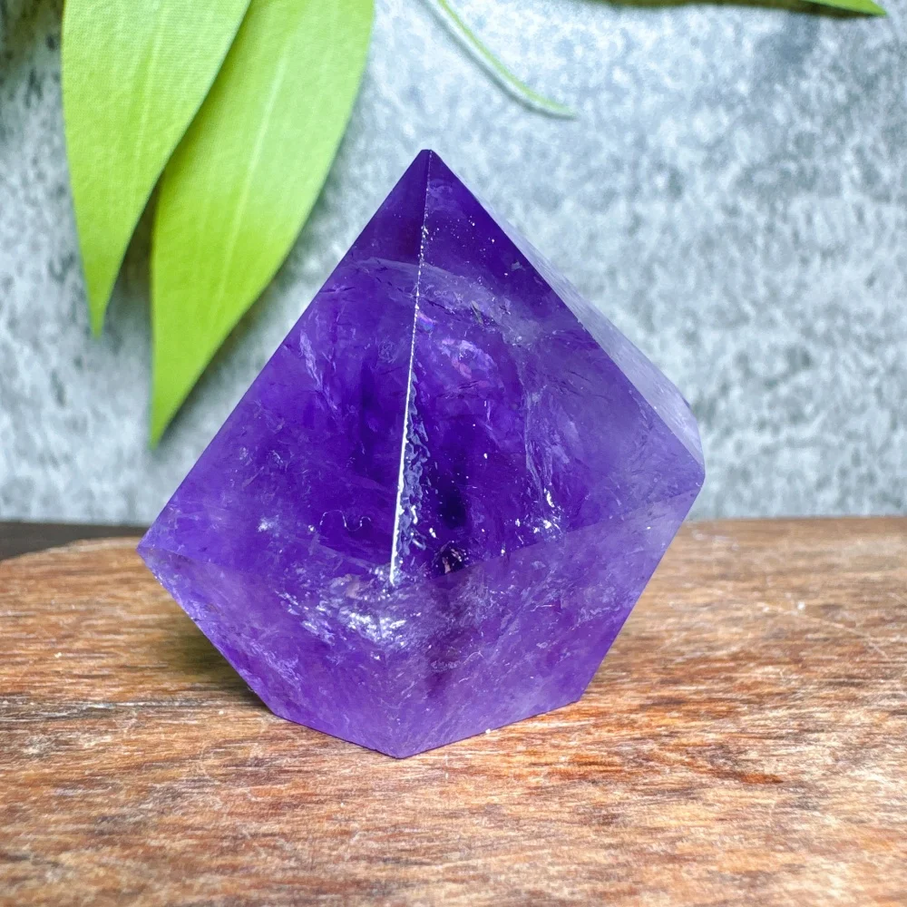 Natural Purple Quartz Crystal Tower Pyramid from Uruguay Amethyst Reiki Healing Crystal Stone