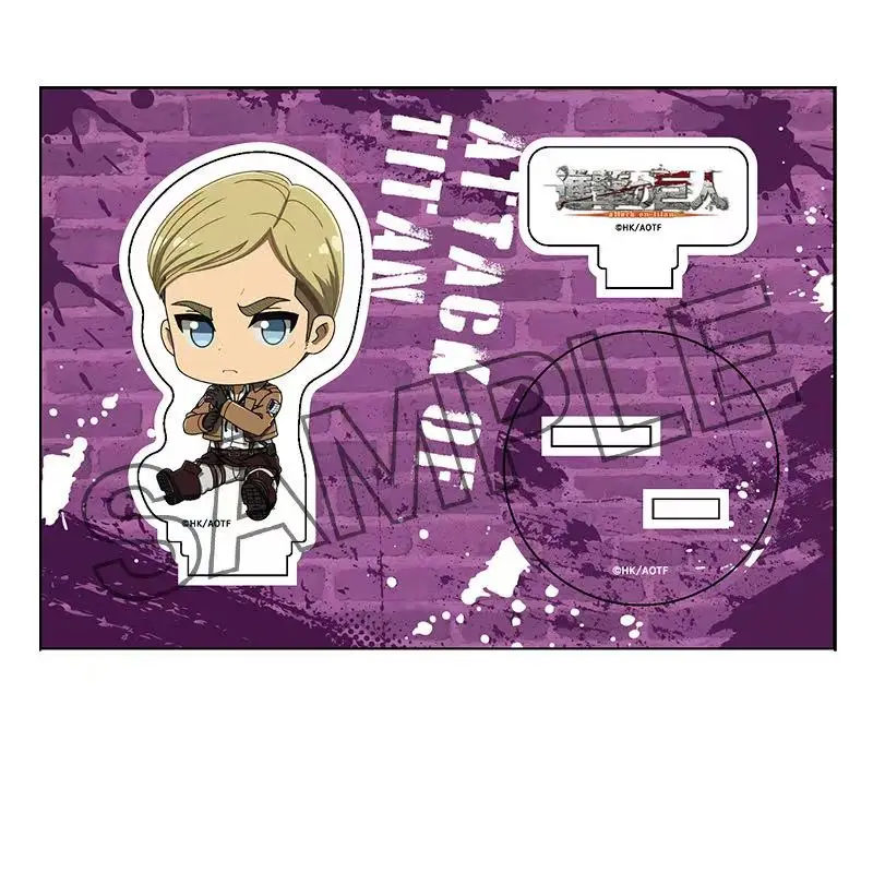 Game Erwin Smith Levi Ackerman Mikasa Eren Yeager Armin Arlert Acrylic Stand Doll Anime Figure Model Plate Cosplay Toy for Gift