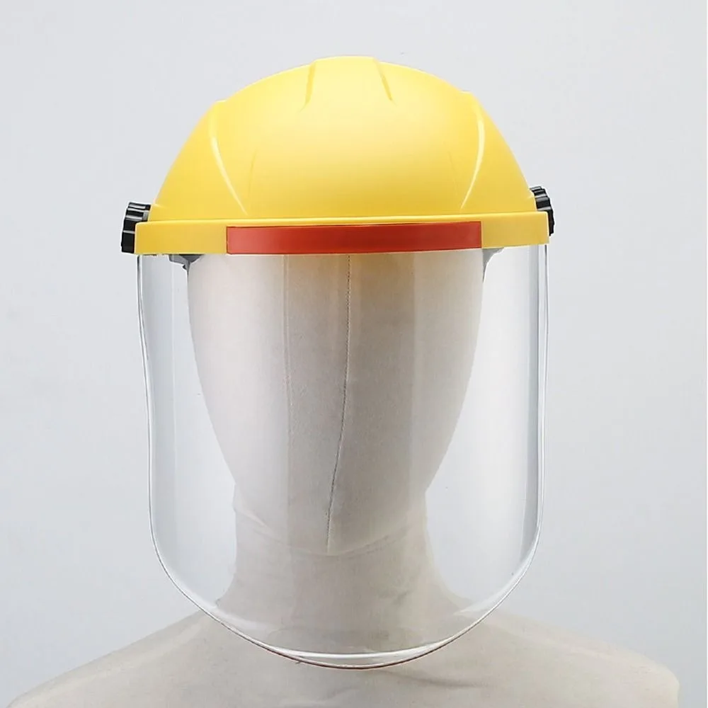 Maschera protettiva per saldatura in plastica per PC Visiera frontale trasparente con vibrazione Casco per saldatura Protezione completa Copertura protettiva anti-UV per il viso