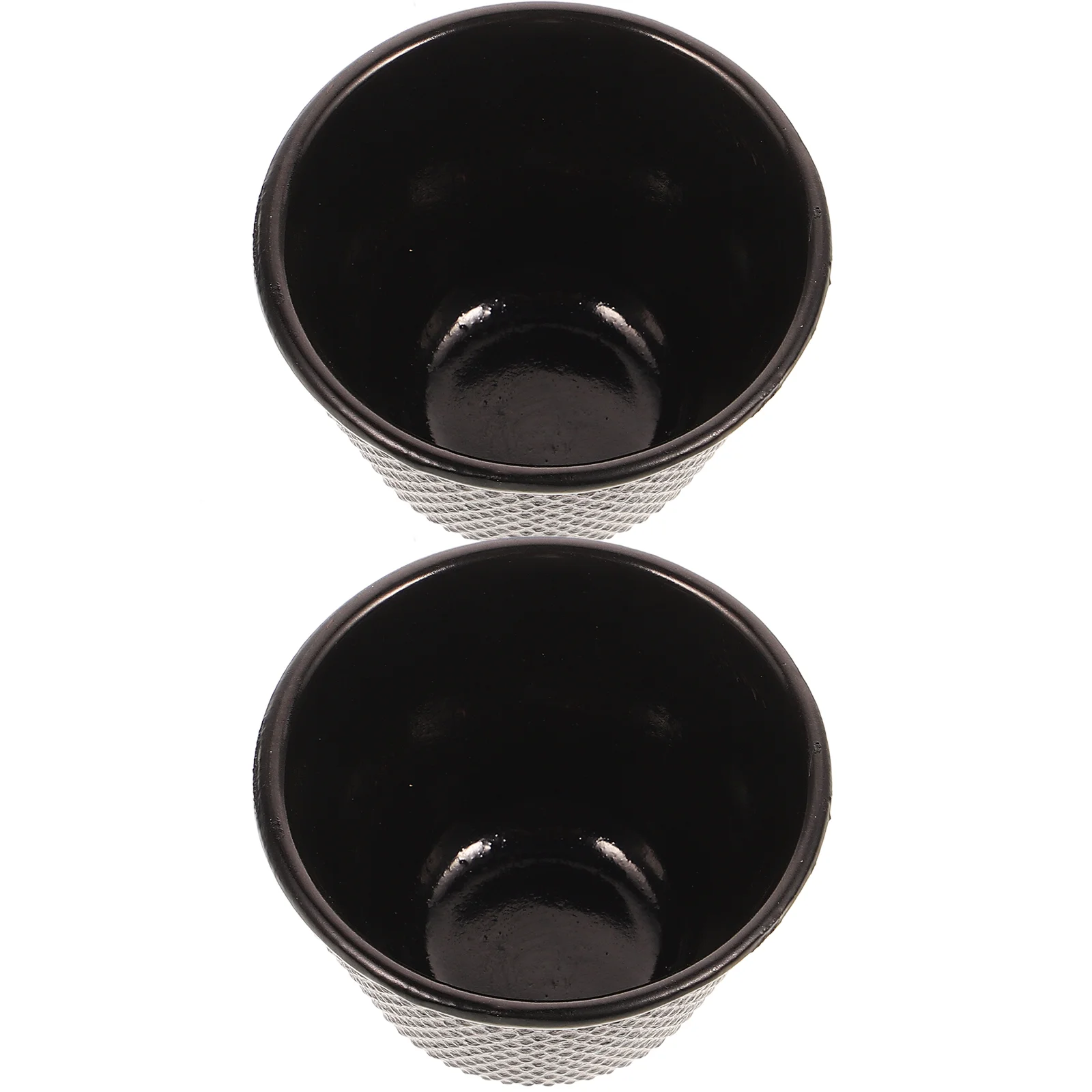 

2 Pcs Japanese Kungfu Cup Cast Iron Teacup Teaware Mini Glasses Black Espresso Cups