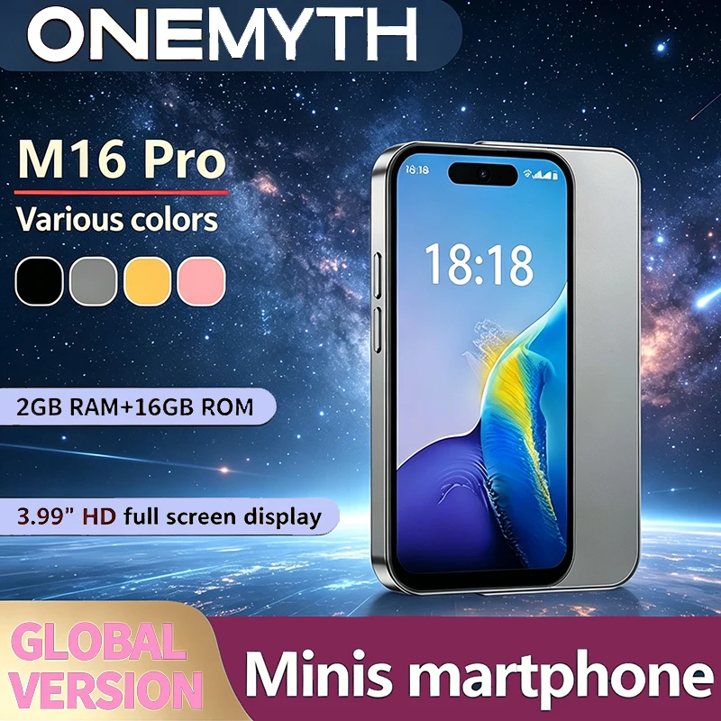 

ONEMYTH M16 Pro Mini 4" Small Phone | Face ID, Dual SIM, 2000mAh, 2GB RAM+16GB ROM