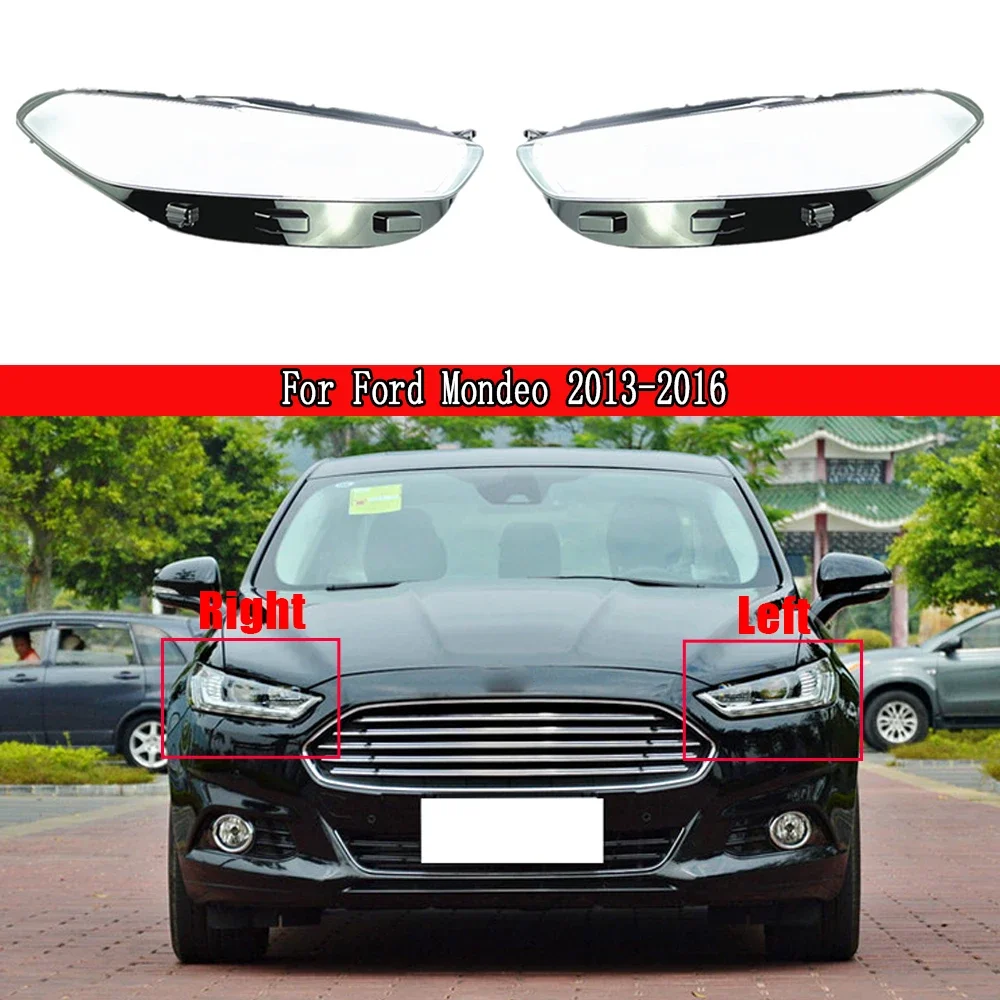 

Для Ford Mondeo 2013 2014 2015 2016, прозрачная крышка фары, прозрачная линза из плексигласа, замена оригинального абажура