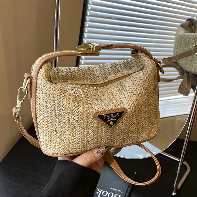 

2025 Korean Style Woven Bag - Crossbody & Underarm Purse, Bohemian Pillow Bag for Women, Trendy Summer Accessory