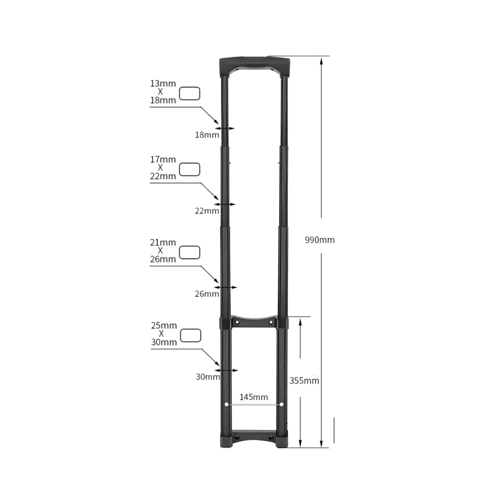 Replacement Travel Luggage Telescopic Handle Professional Telescopic Rod