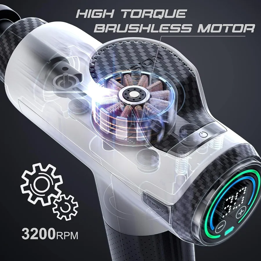 ปืนนวดเนื้อเยื่อชั้นลึกสำหรับนักกีฬาและผู้ที่มีกิจกรรมทางกายร่างกาย  เครื่องนวดกล้ามเนื้อแบบเพอร์คัชชันทรงพลังเพื่อบรรเทาอาการปวดอย่างมีประสิทธิภาพ