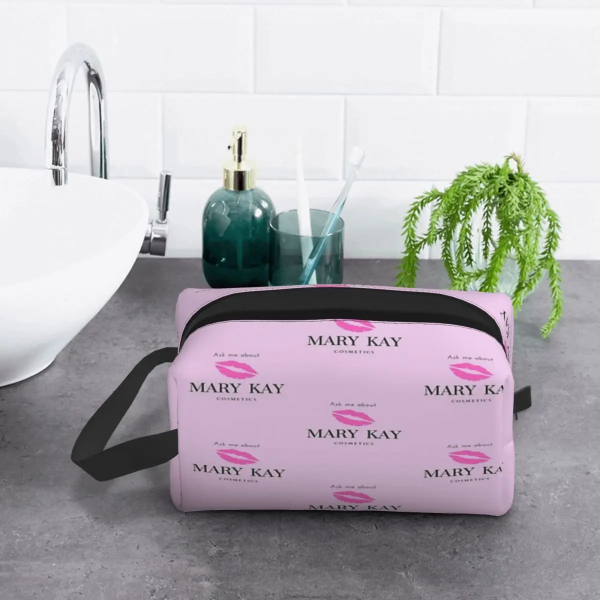 Pergunte-me sobre a Bolsa de Maquiagem Mary Kay, Organizador de Cosméticos, Necessaire, Estojo de Viagem para Beleza e Estojo para Lápis