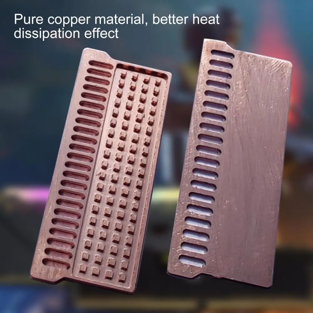 Useful Heat Spreader Mini Easy to Use Pure Copper Memory Heat Case  Radiator High Effective