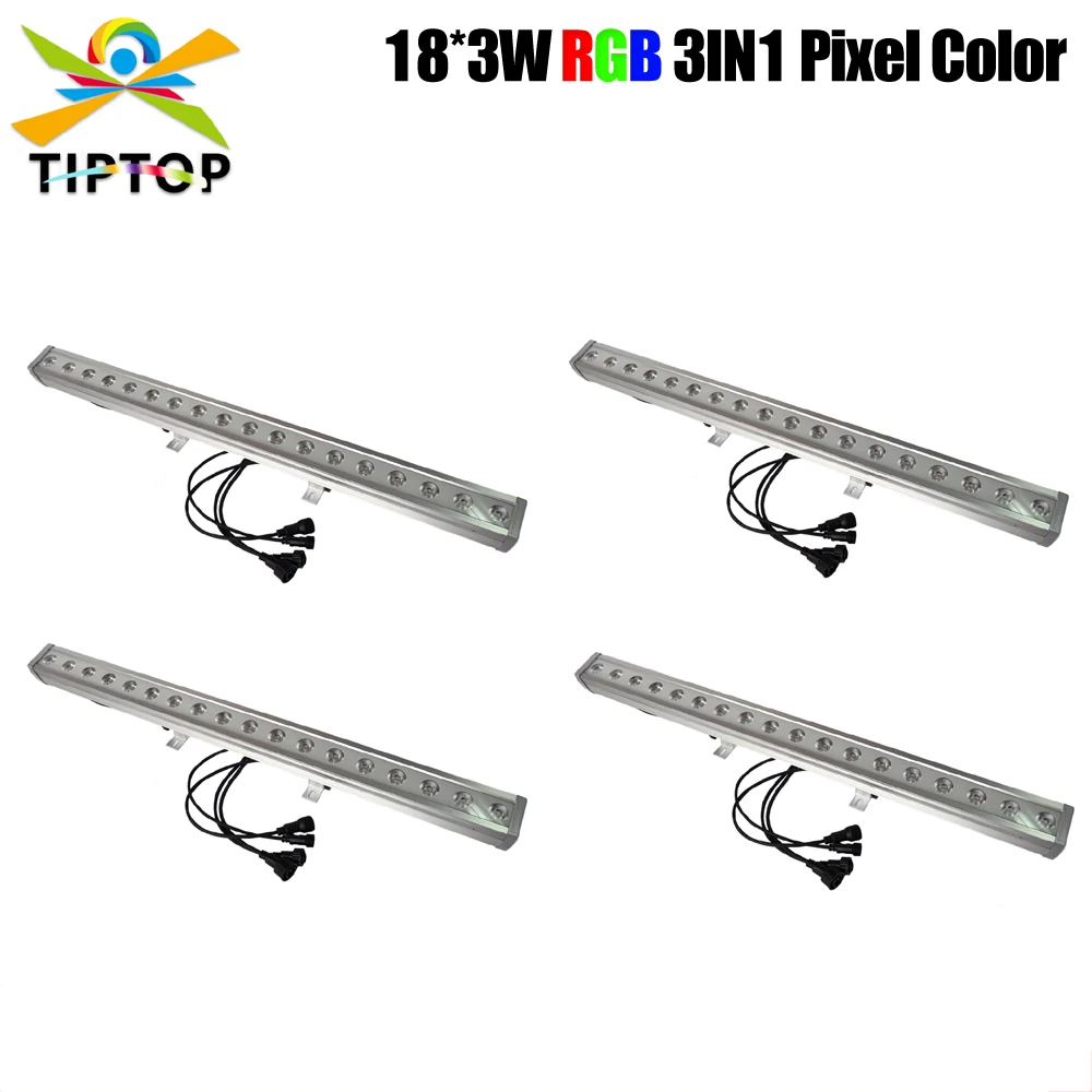 

Freeshipping 4PCS 18x3W RGB Pixel Running 3in1 Waterproof Led Wall Washer Light Tyanshine Led Pixel Control DMX512 IP65 Rate