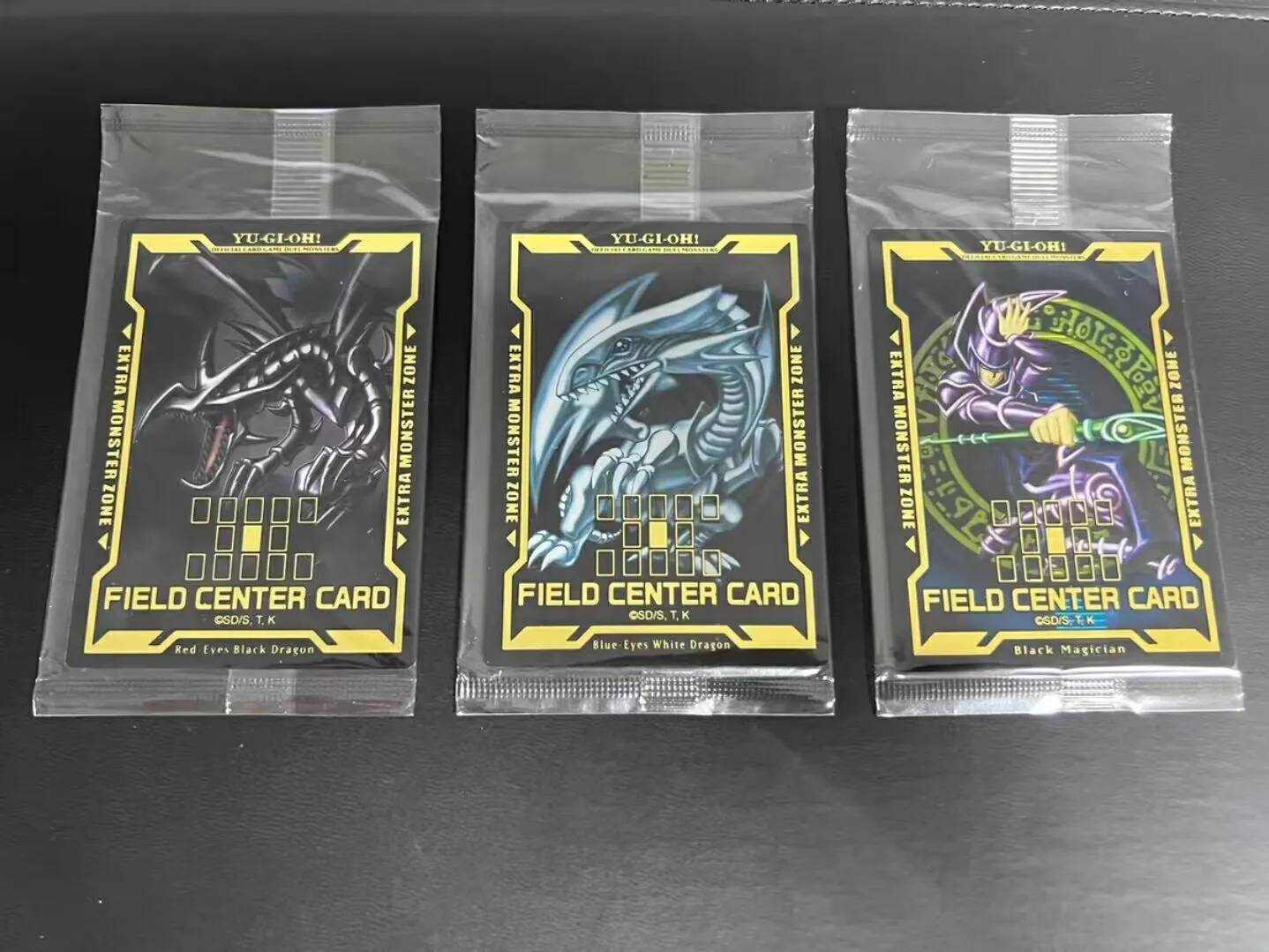 3Pcs Yugioh KONAMI Duel Monsters LGB1 Blue-Eyes White Dragon Dark Magician Official Collection Mint Sealed Field Center Card