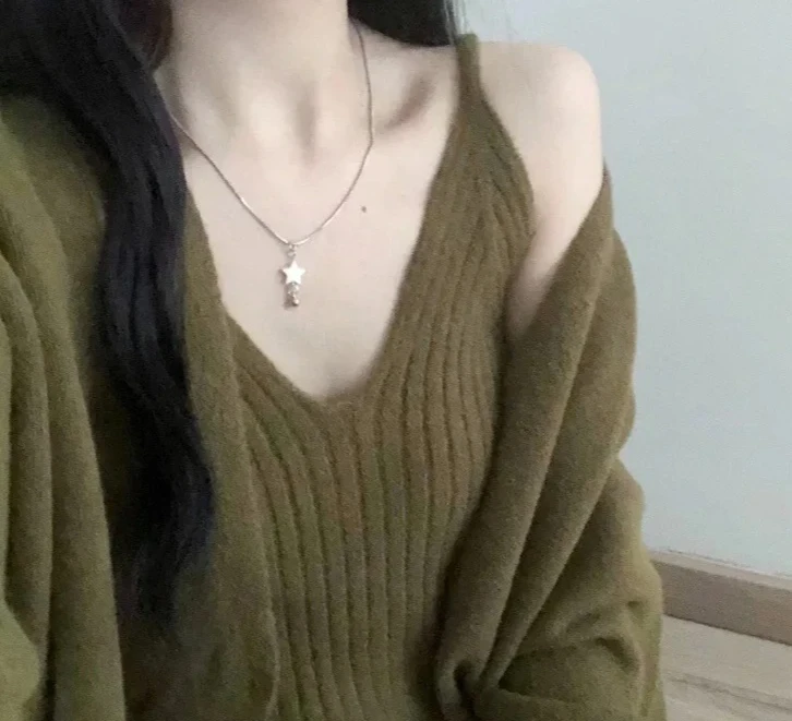 

Женский вязаный открытый кардиган, свитер, комплект, свободный повседневный модный осенне-зимний новый жилет, верхний низ в комплекте