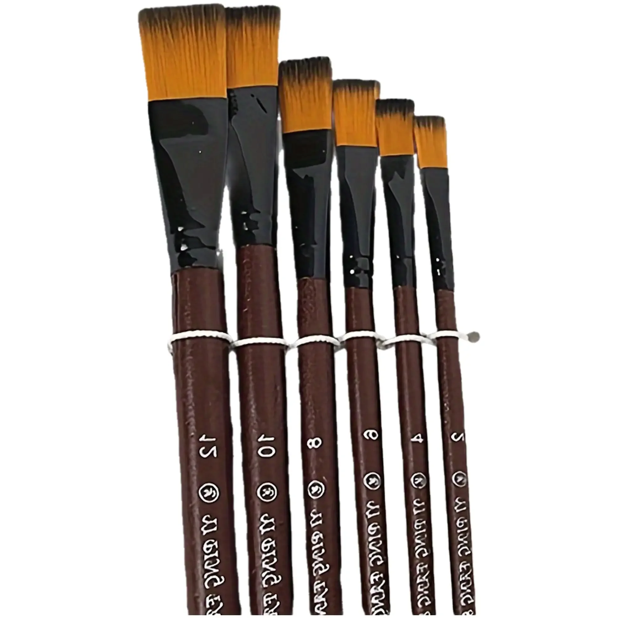 6-teiliges Nylon-Künstlerpinsel-Set – professionelles Set für Acryl-, Öl- und Aquarellmalerei, Kunstmalzubehör – Detail 1