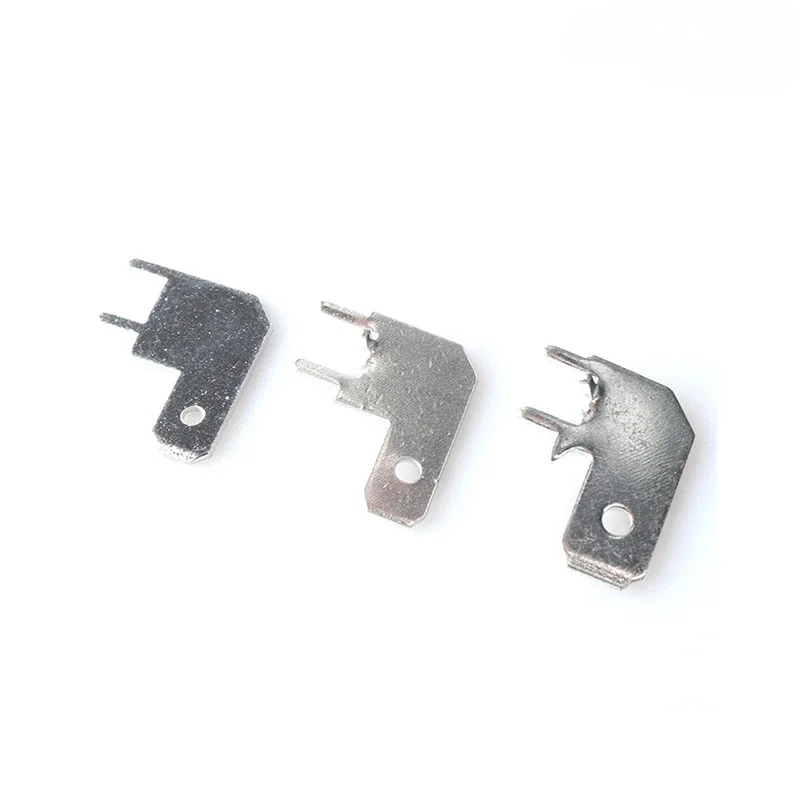Draad Connector 6.3 Invoegen Terminal 250 Anti Reverse Insert 0.8Mm Met Positionering 45 Graden Koperen Tin Beplating