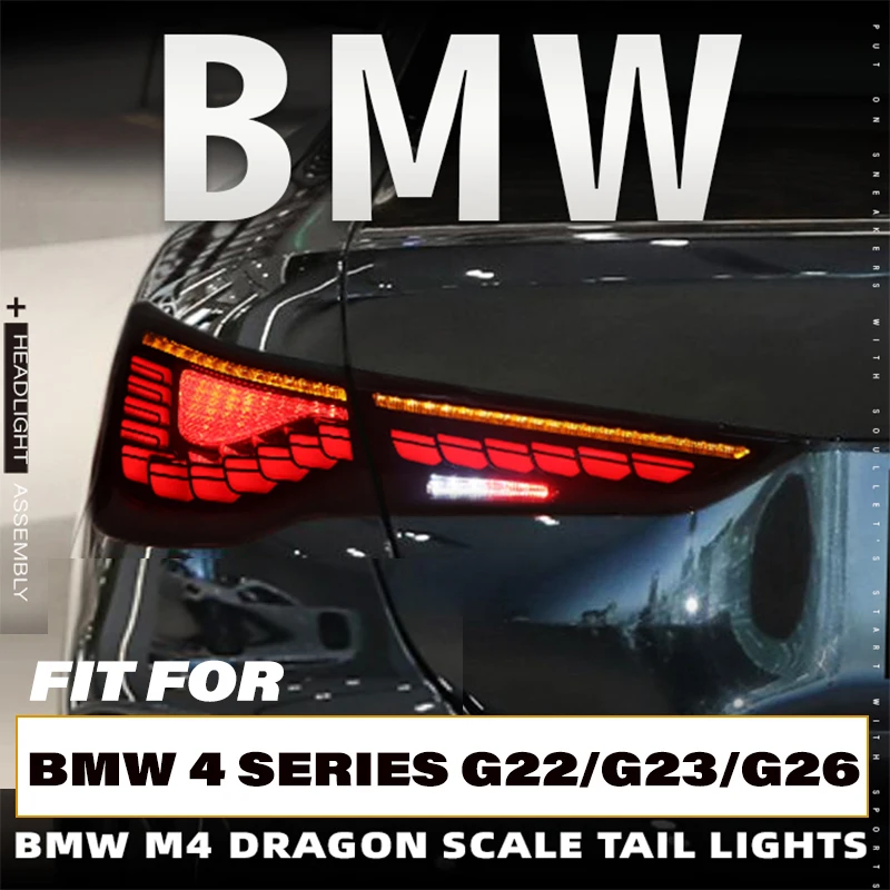 For BMW 4 Series G22/G23/G26 2020-2022 Tail Light Assembly Plug & Play Sequential Turn Signal Dynamic Startup Animation
