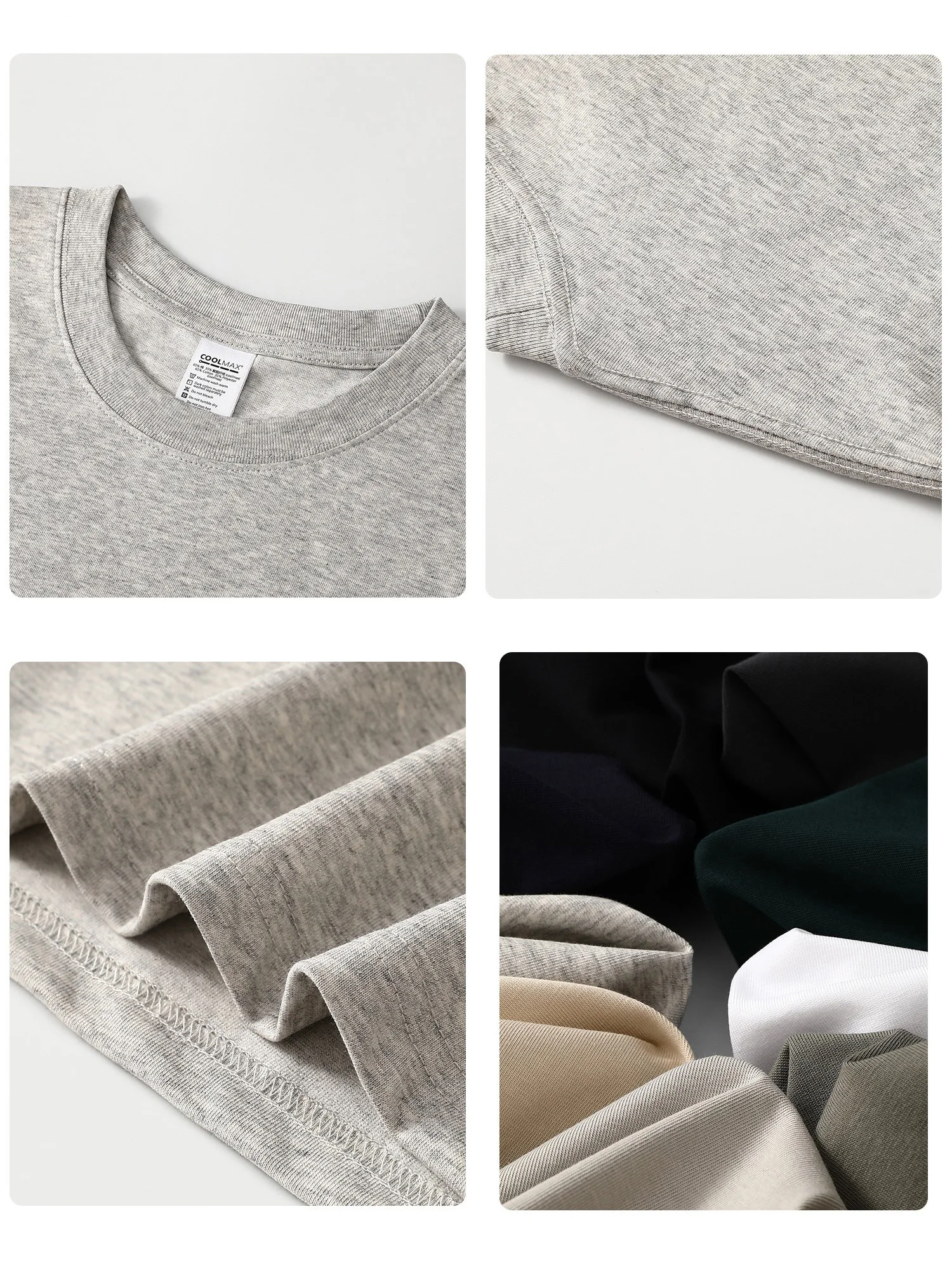 Men's Combed Cotton Short Sleeve T Shirt Quick Dry Essential Tees Tops Summer