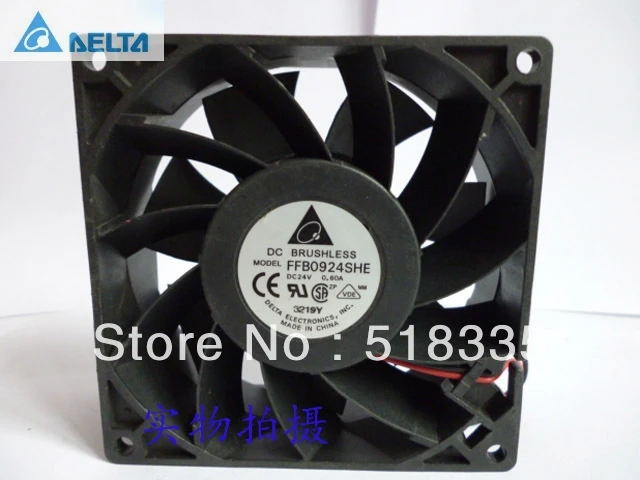 

Original for delta FFB0924SHE 24V 0.60A 2-wire 9038 9238 inverter cooling fan