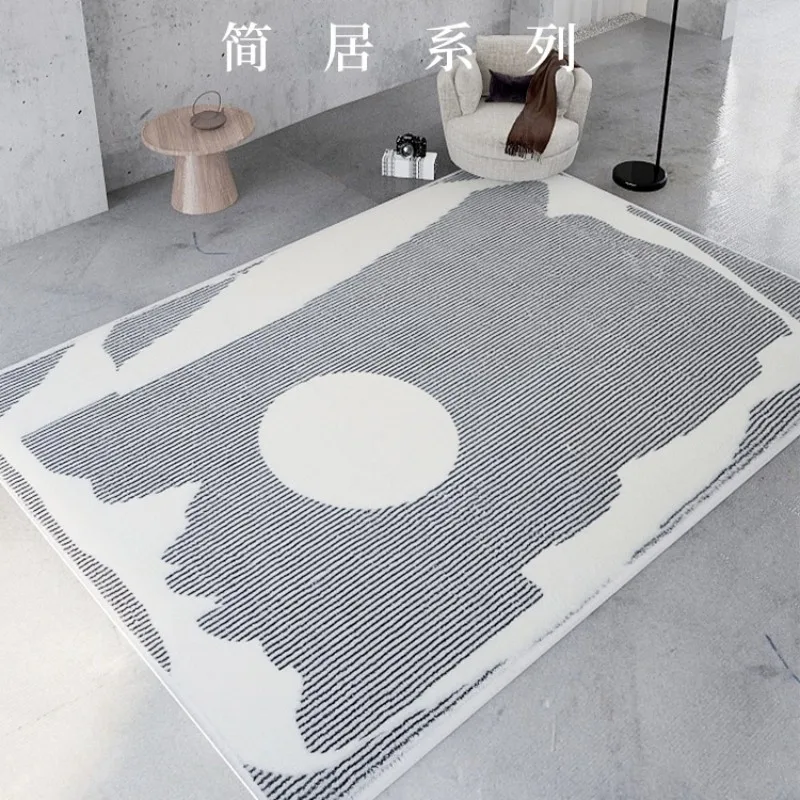 

Light Luxury Plush Lounge Rug Large Area Living Room Decoration Stripe Carpet Fluffy Soft Non-slip Mat Simple Rugs for Bedroom