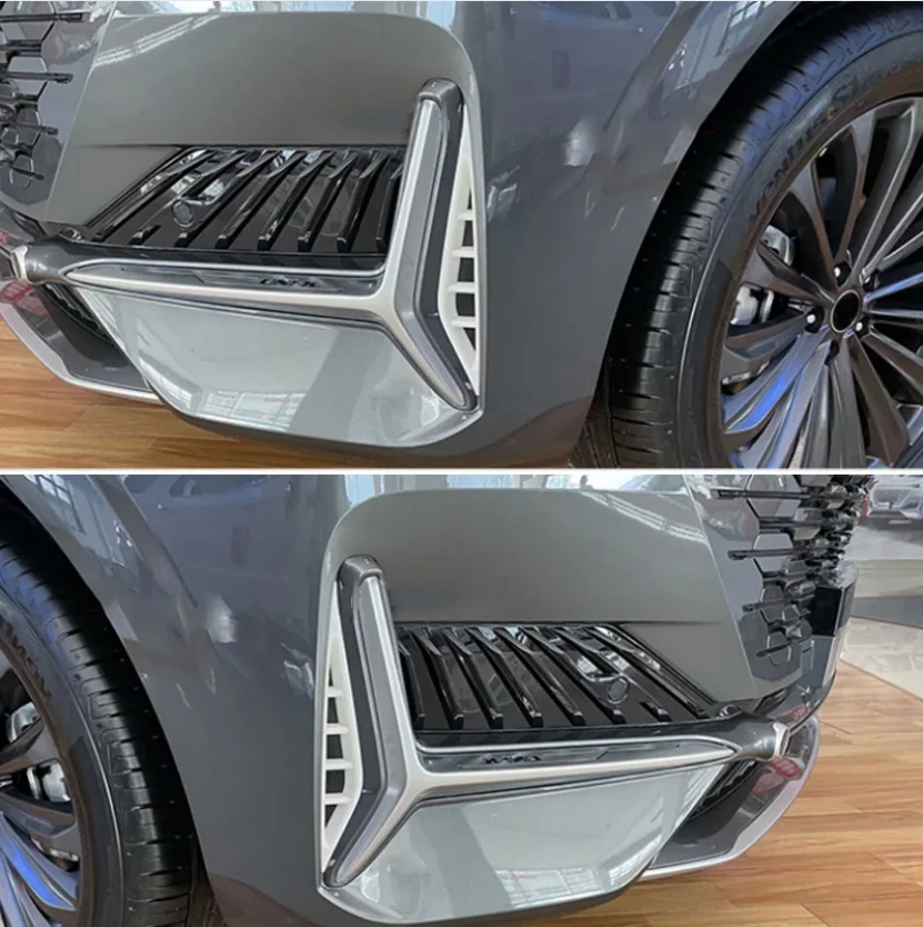 For Changan Uni-k Unik 2021-2025 Car Chrome Decoration Front Foglights FrameCar Exterior Details Fog Lights Stickers