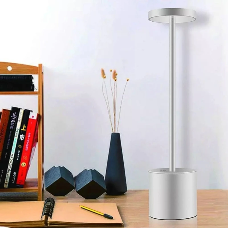 Lampe de Table sans fil Led en aluminium, moderne et Portable, à intensité variable, avec batterie Rechargeable par Usb, pour hôtel, Bar, salle à manger