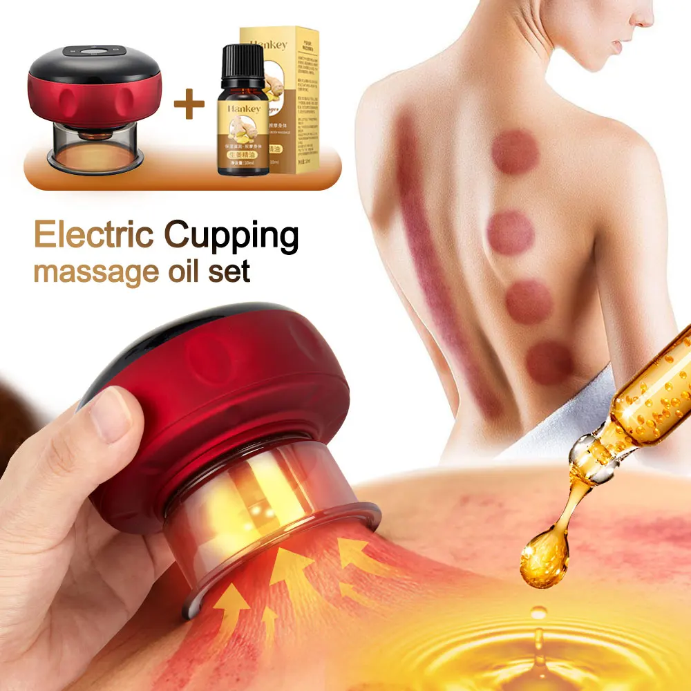 

Electric Cupping Massager Vacuum Cupping Massage Body Cups Guasha Scraping Massage Anti-Cellulite Therapy Massager for Body Slim