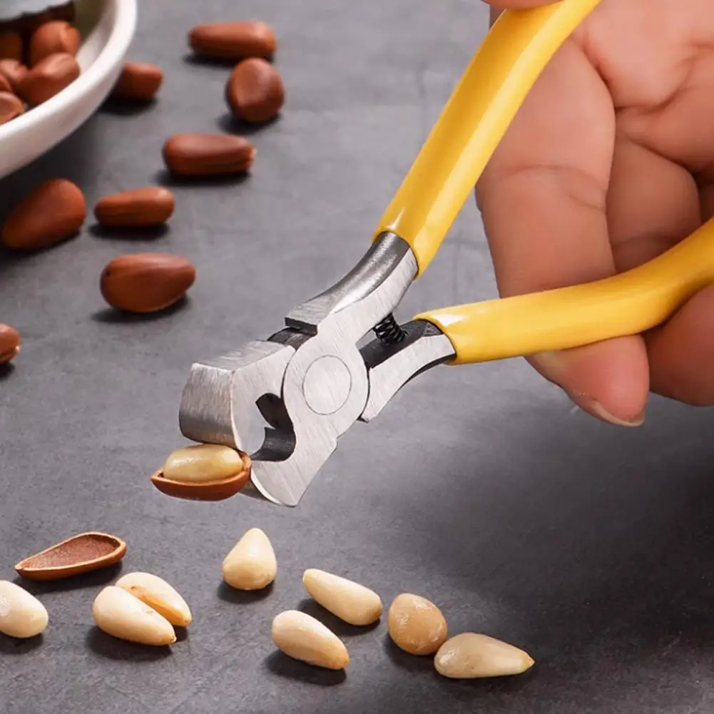 Multi-Functional Pine NUT Er เมล็ดแตงโมคีมสแตนเลสขนาดเล็ก Artifact Nibbling ฟักทองเปิด S ขี้เกียจ C1j4