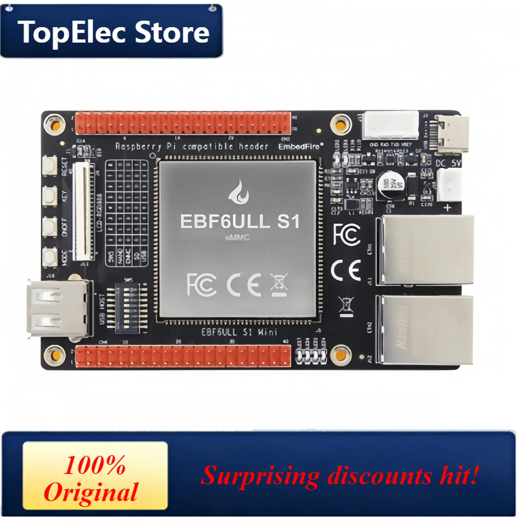 TopElec Wildfire I.mx 6ull ​​mini Board Arm Embedded Linux Development Board Imx6ull Core Board 800mhz