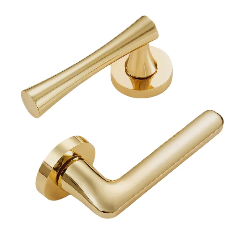 

Magnetic Suction Lock Household Handle Lock Mute Split Door Lock Handle Indoor Bedroom Door Lock Gold Simple Door Lock