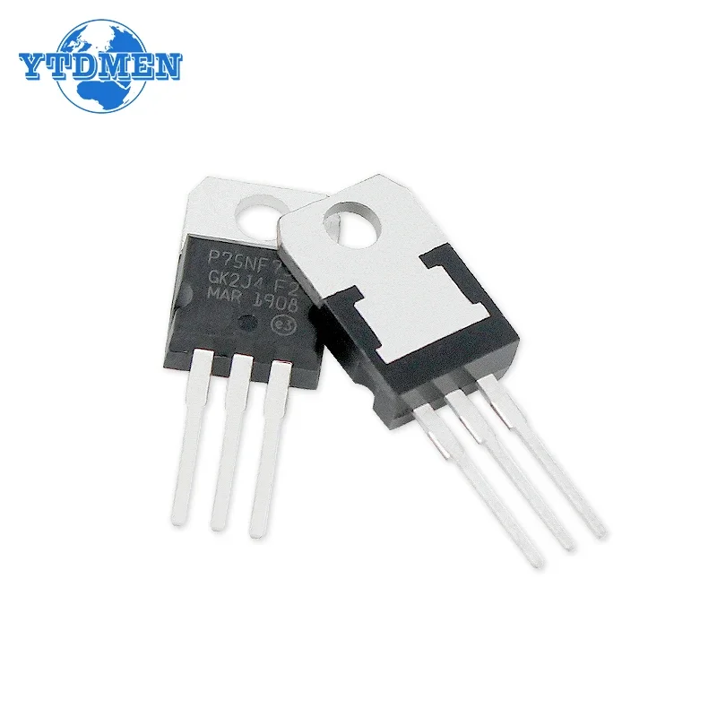 10PCS STP75NF75 Field Transistors 75v 80A P75NF75 TO-220 Power Mosfet Transistor Kit