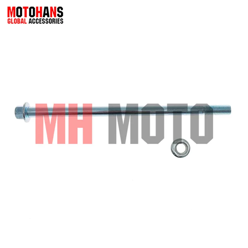 FRONT WHEEL AXLE WITH NUT M10x190MM FOR CRYPTON T105 JY110 MOTORCYCLE MODEL