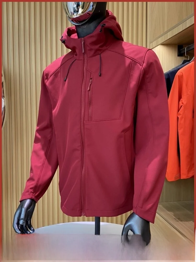 

Outdoor Men's Fce Lined Soft ell Jaet 3D Tailored Autumn Winter New Arrival Windproof Casual Sle Polyester Fiber