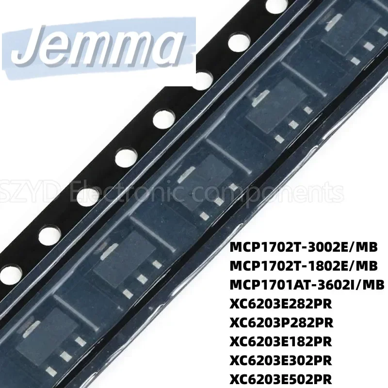 

100PCS SOT89 MCP1702T-3002EMB MCP1702T1802EMB MCP1701AT-3602IMB XC6203E282PR XC6203P282PR XC6203E182PR XC6203E302PR XC6203E502PR
