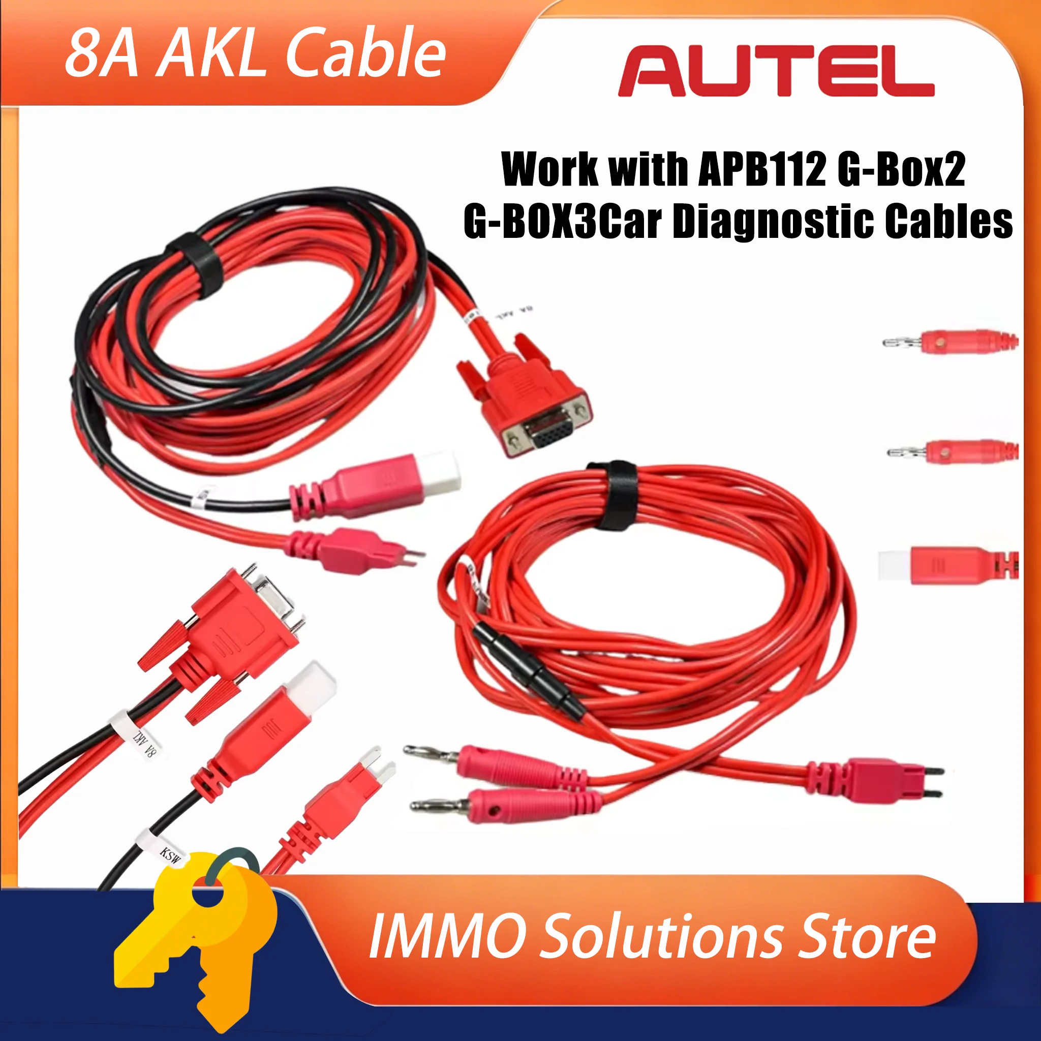 Autel for Toyota 8A AKL Cable Non-Smart Key All Keys Lost Adapter Work with APB112 IM508/ IM608 and G-Box3 and G-Box2 G BOX2