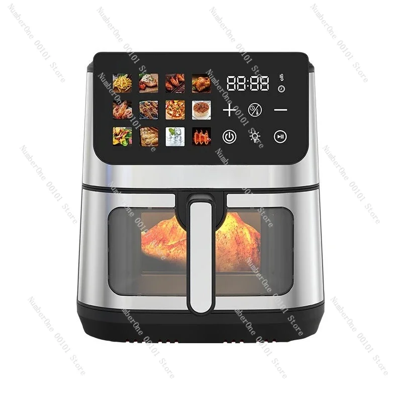 Large Capacity Smart Air Fryer Double Heating System Touch Control Household Kitchen Cooking Appliances