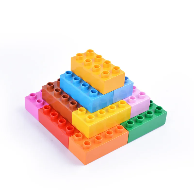 4pcs DIY Large Building Block Bricks Thin 2X2 Bricks Big Size Assembled Accessories Bulk Part Enlighten Brick Children Toys