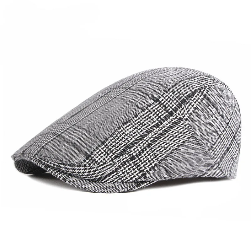 Wiosna lato nowy dla mężczyzn Beret moda naprzód czapka kobiety literatura brytyjska kapelusz męski Trend Sunhat płasko zakończony Solid Unisex D48