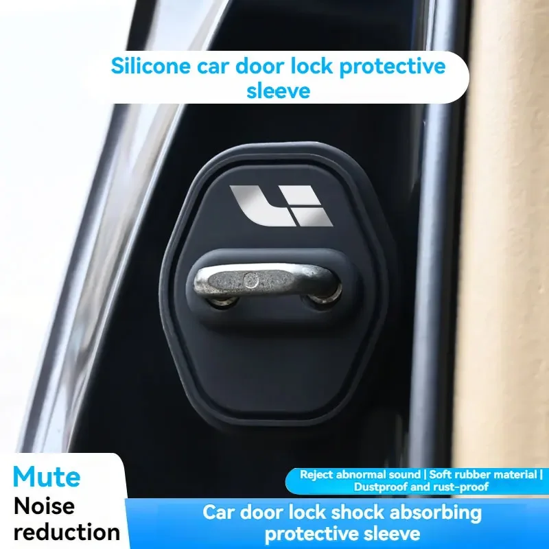 Car Door Silicone Protective Cover Door Lock Silent Anti-collision Shock-absorbing Buffer For Lixiang Leading Ideal Car