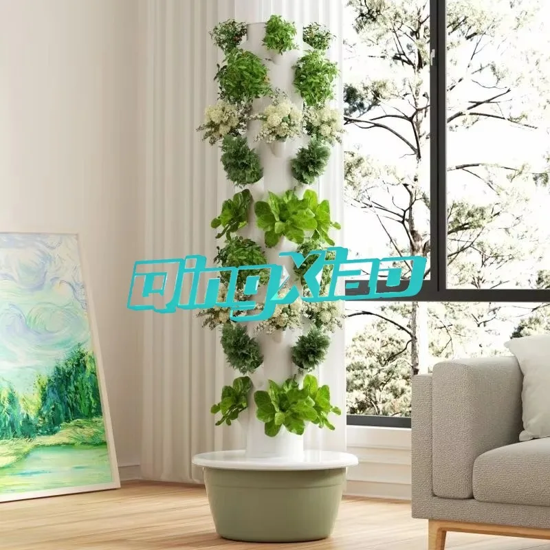 Vertical Hydroponic Tower Intelligent Soilless Cultivation Column Planter For Indoor Outdoor Vegetable Aeroponic Home Planting