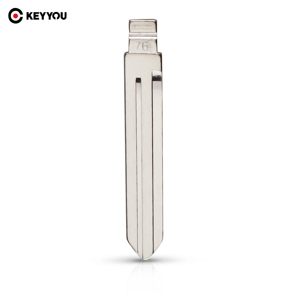 KEYYOU NO. 76 Blade Metal Blank Flip KD Replacement Folding Remote Key Blade Type #76 For Jianghuai Heyue Tongyue